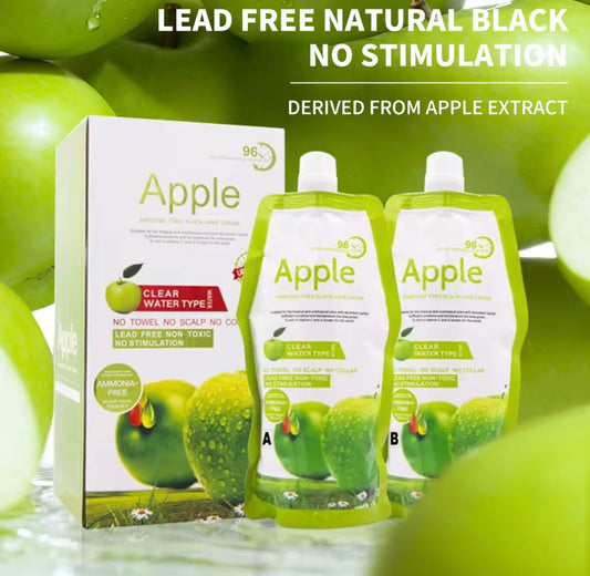 Apple Hair Color 96 Natural Black Cream – 1000ML – Vibrant Shine (Ramazan Offer)