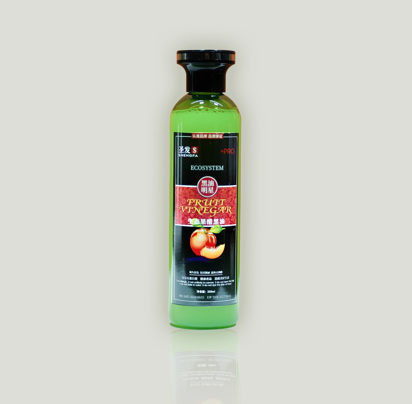 Fruit Vinegar Hair Color Gel for covering grey hair, permanently.